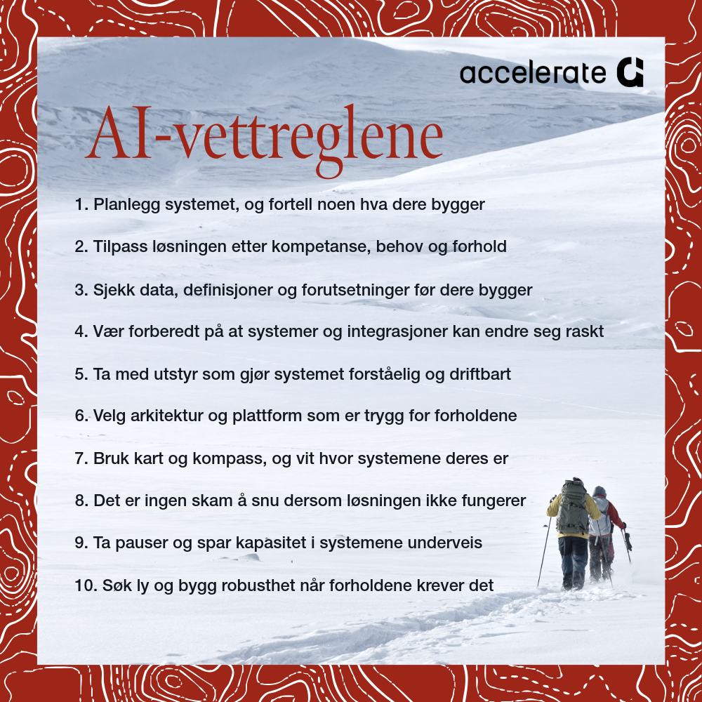 Accelerates 10 AI-vettregler