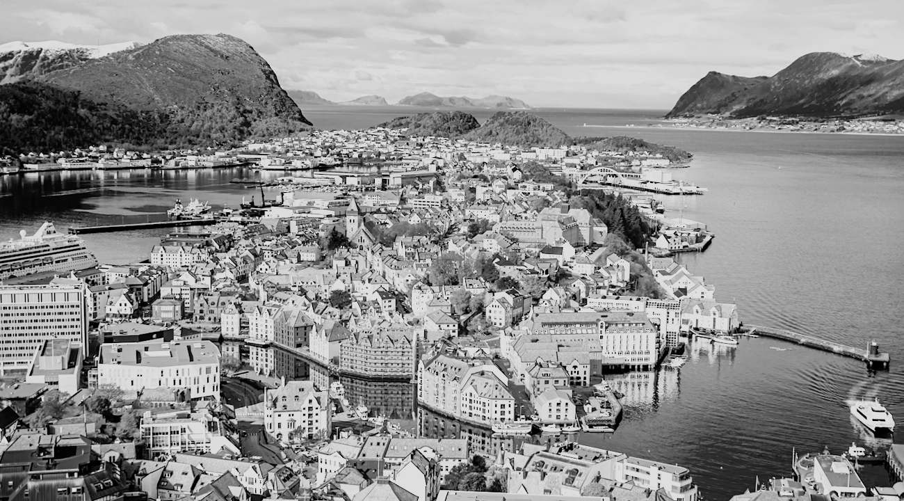 Flyfoto av Ålesund